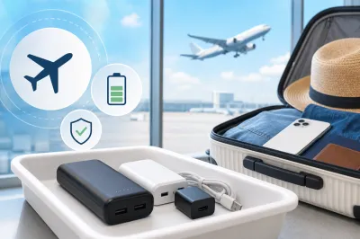 旅行でモバイルバッテリーは機内持ち込みできる？容量ごとのルールまとめ