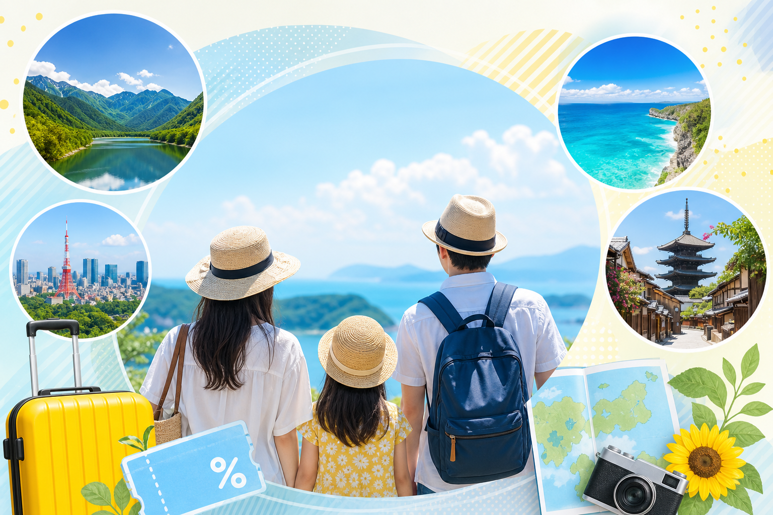 【2026年7月最新】全国の旅行補助金・割引サービス｜夏休みにも使えるお得情報