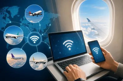 飛行機の機内Wi-Fiは無料？航空会社別の料金・速度・使い方を比較