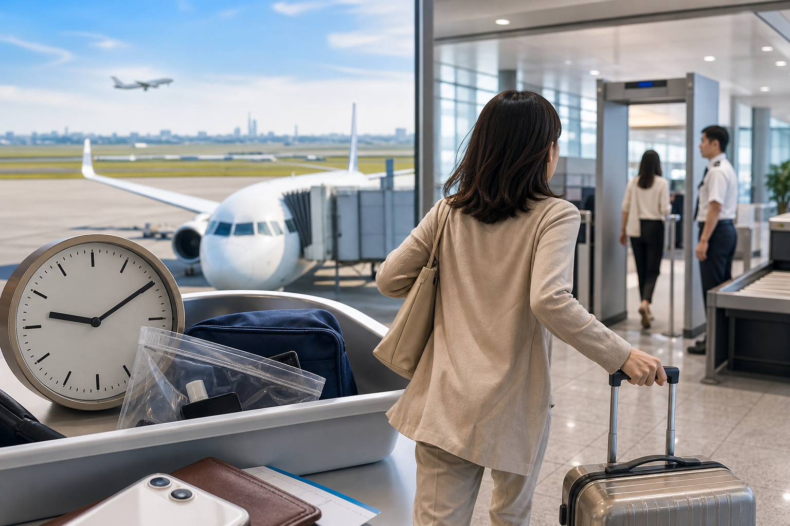 飛行機の保安検査は何分前まで?間に合う?