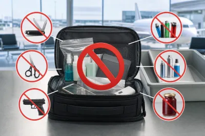 飛行機の手荷物で禁止される物を一覧で紹介