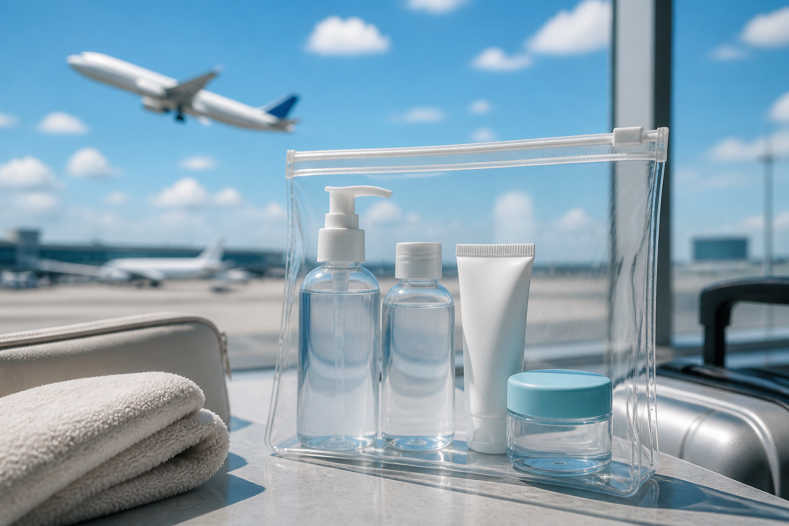 国際線は「100ml・1L透明袋・1人1袋」が鉄則です！