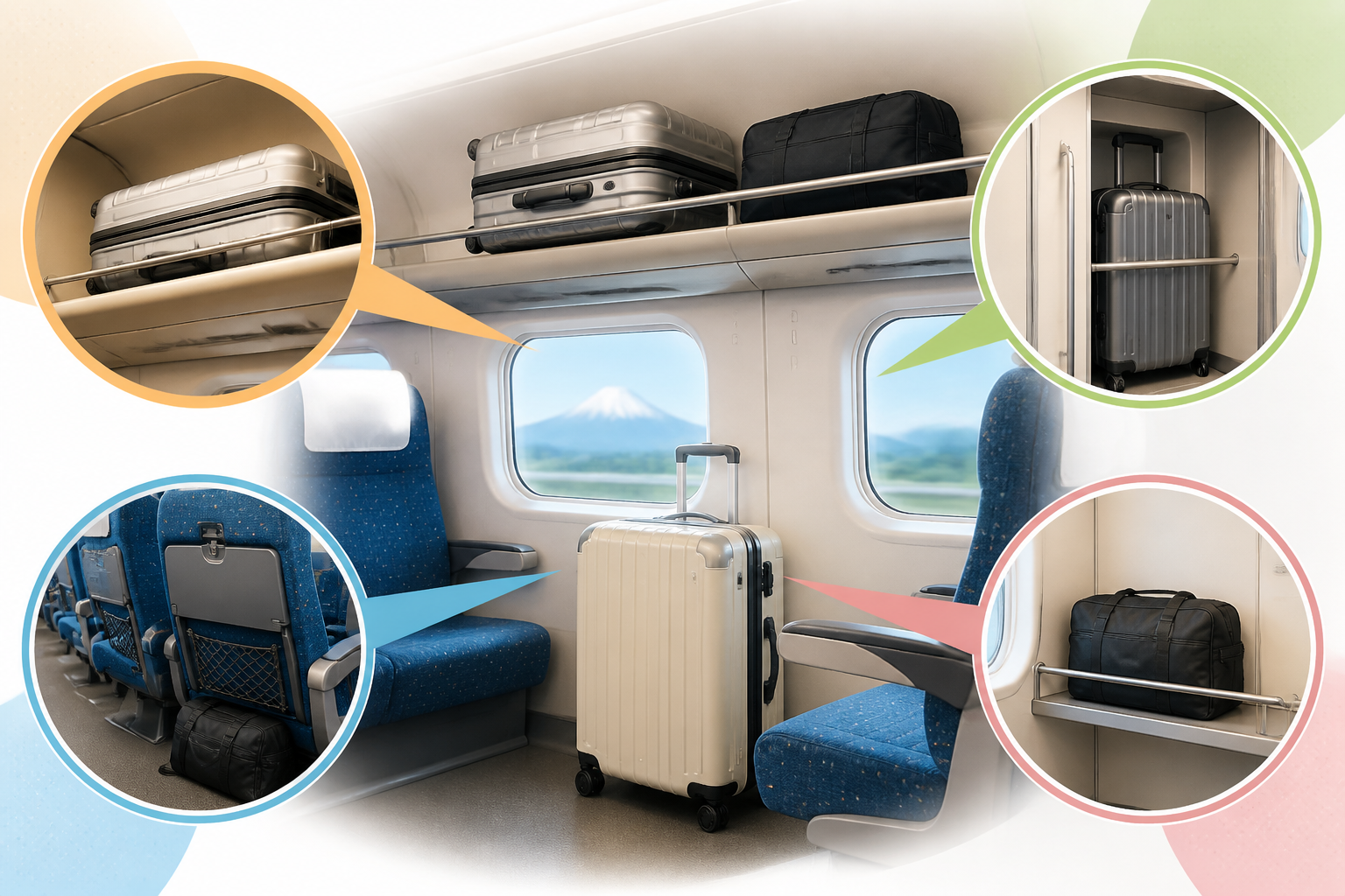 新幹線の荷物置き場は「4つのエリア」を使い分けるのが正解です!
