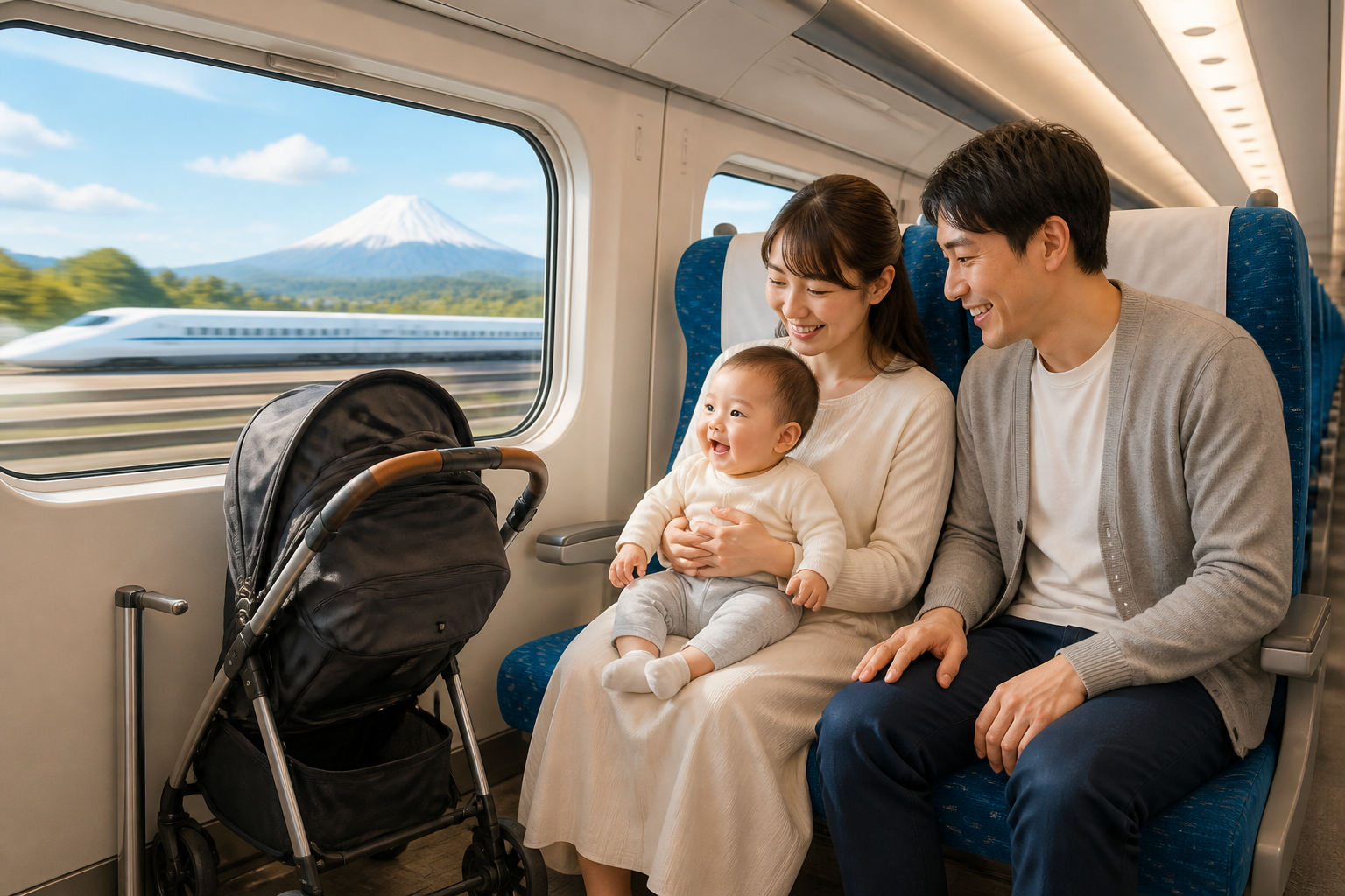 新幹線にベビーカーは「無料」で「予約不要」で持ち込めます!